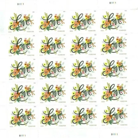 usps love flourishes stamps forever postage