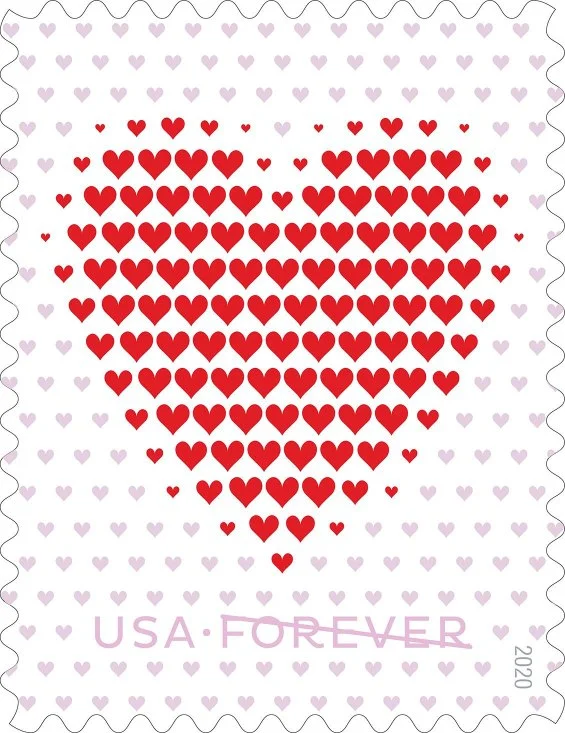 buy made of hearts stamps