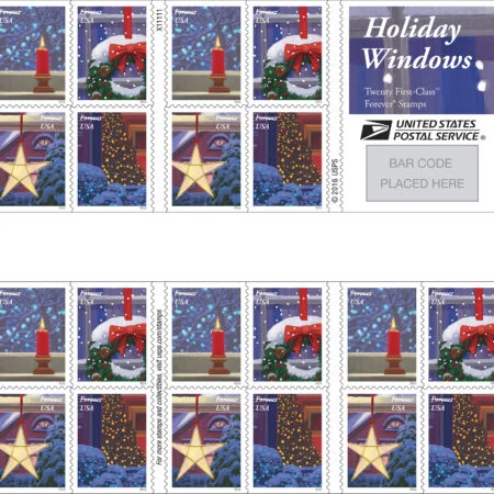 Holiday-Windows-stamps Booklet