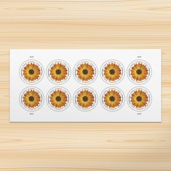 discount USPS flower global African daisy postage stamps cheap forever stamps for sale in bulk