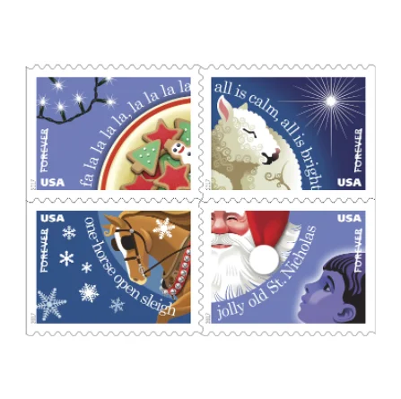 Christmas Carlos 2017 USPS Holiday Stamps
