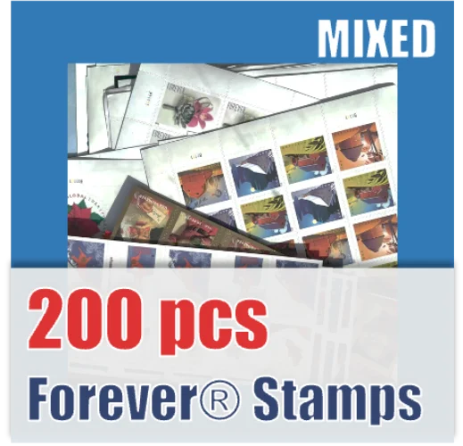 a stamp box for  40 off which contained 200 Forever stamps
