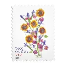 Sunflower Bouquet Stamps is best 2 oz stamp of USPS forever stamps 2022