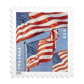 discount roll of 100 USPS 2022 us flag postage stamps cheap forever stamp in bulk for sale