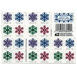 discount USPS snowflake book of stamps cost 2023 cheap forever stamp in bulk on sale for Xmas