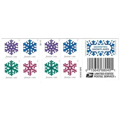 Geometric_snowflakes_Stamps_cheap_forever_stamps_in_bulk_sale_3