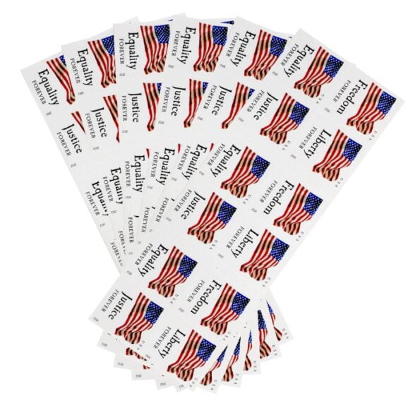 discount sheet of 100 USPS 2012 us flag postage stamps cheap forever stamp in bulk for sale