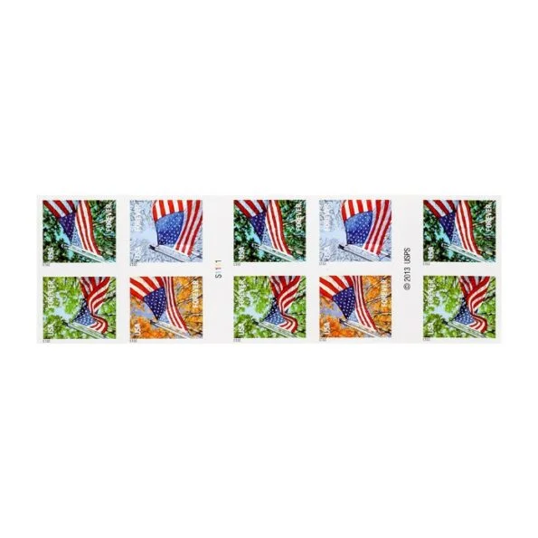 2013 American flag stamp