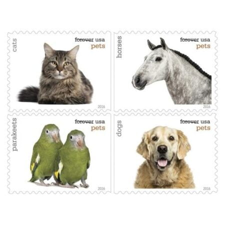 USPS pets animal forever stamps cheap in bulk