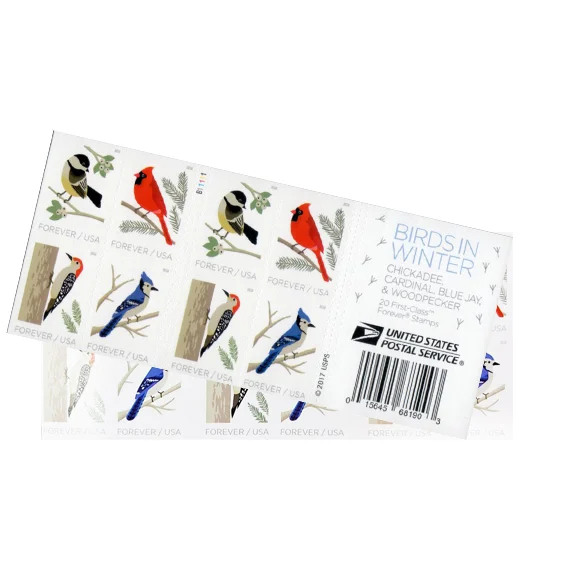 2018-Birds-In-Winter-Cardinal-Stamps-cheap-in-bulk-2