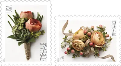 buy discount usps Flower postage Celebration Boutonniere Stamp cheap in bulk for wedding invitations & RSVP