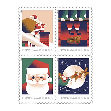 2024-discount-holiday-christmas-forever-stamps-cheap-in-bulk-A-Visit-From-St.Nick-Stamps