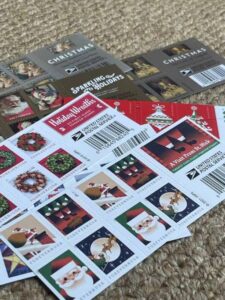 discount cholesale usps holiday christmas stamps 2023 cheap in bulk