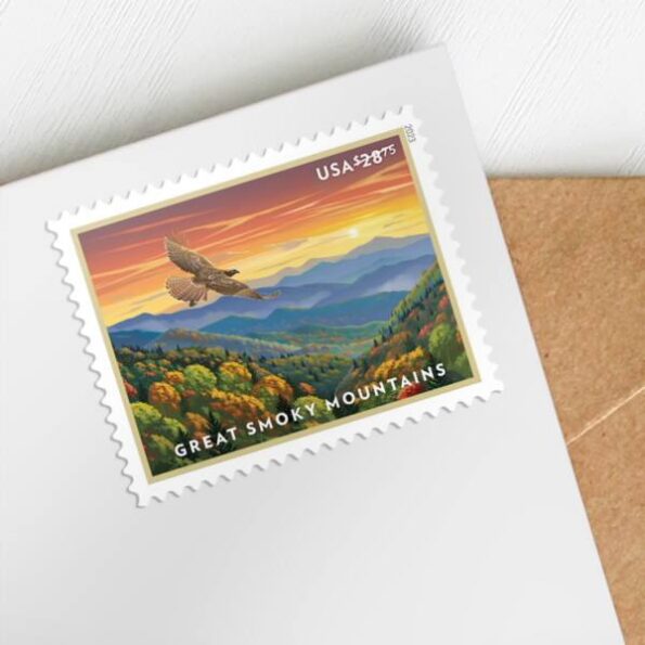 Priority Express Mail-$28.75 Great Smoky Mountains Stamps