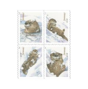 buy discount USPS otters in snow forever stamps cheap-in-bulk