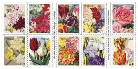 disocunt usps flower Botanical art Stamps for sale cheap in bulk