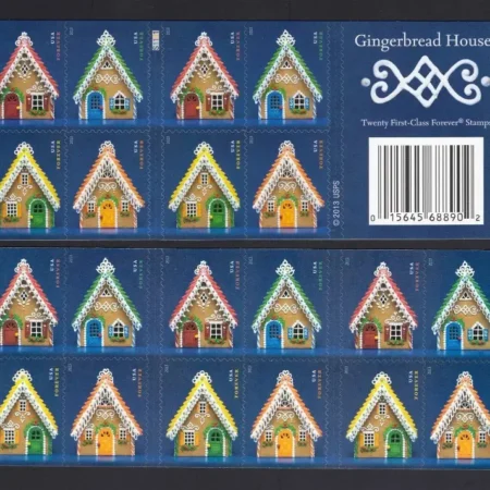 USPS-Gingerbread-Houses-Stamps-holiday-postage-cheap-in-bulk-for-sale