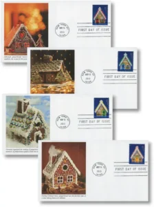 USPS Gingerbread Houses Stamps holiday postage cheap in bulk for sale