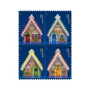 USPS-Gingerbread-Houses-Stamps-holiday-postage-cheap-in-bulk-for-sale