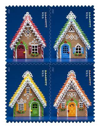 USPS-Gingerbread-Houses-Stamps-holiday-postage-cheap-in-bulk-for-sale