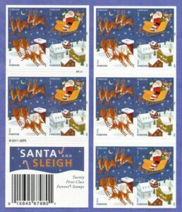 discount-USPS-Santa-and-Sleigh-stamps-2012-Holiday-postage-cheap-in-bulk-for-sale