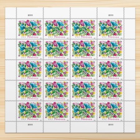 Celebration-Blooms-Stamps-USPS-wedding-flower-postage-sale-cheap--in-bulk