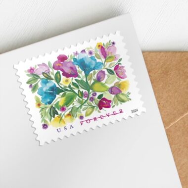 Celebration Blooms Stamps USPS wedding flower postage sale cheap in bulk