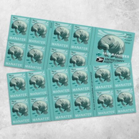 USPS save manatees stamps cheap in bulk