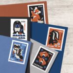 baby wild animals stamps 817