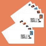 baby wild animals stamps 817