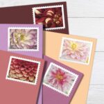 dahlias stamps USPS floral cheap in bulk