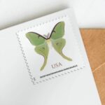 cheap square discount non machineable luna moth stamps 2028