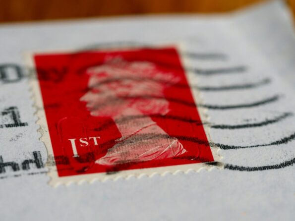 Letter Bundle Using Cheap Flag Stamps for Shipping