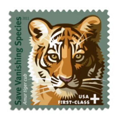 tiger animal discount save vanishing species stamps 2028