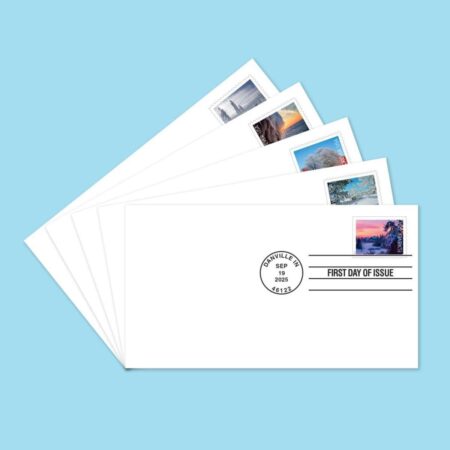 winter landscapes stamps 977
